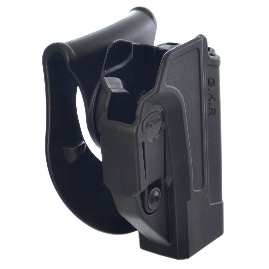 Orpaz Glock Gun Holster Polymer 360 Rotation Paddle & Belt w/ Tension Adjustment Screw Fits Glock 17/19/22/23/25/26/31/32/34/35