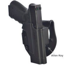 Orpaz Glock Gun Holster Polymer 360 Rotation Paddle & Belt w/ Tension Adjustment Screw Fits Glock 17/19/22/23/25/26/31/32/34/35