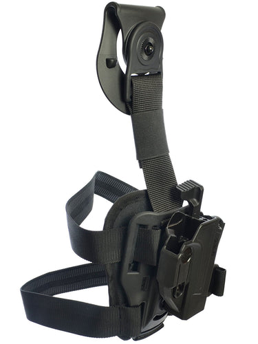 Orpaz Glock Drop-Leg Thigh Holster Level 2 Thumb Release 360 Rotation & Tension Adjustment Polymer Tactical Holster