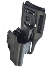 Orpaz Glock Low-Ride Paddle, Belt & Vest Level 2 Gun Holster Thumb Release 360 Rotation & Tension Adjustment Polymer Holster