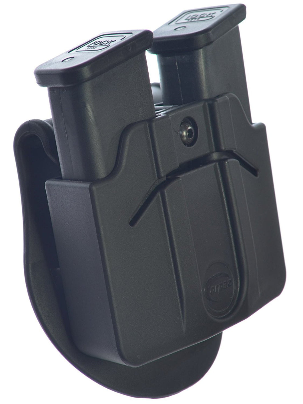 Orpaz Magazine Holster for Two Double Stack 9mm METAL Magazines, Fully Adjustable