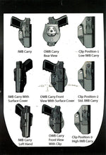 Orpaz Multi-Purpose IWB / OWB , Left Or Right Holster for Glock 17, 19, 22, 23, 26, 27, 34 ,39 Concealed Carry